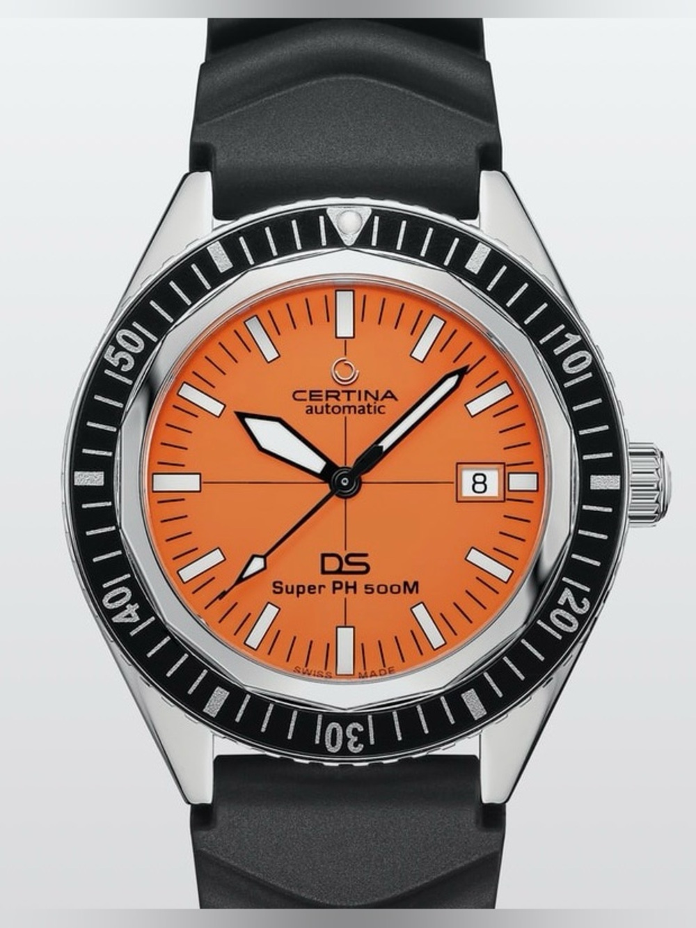 Certina DS super PH 500M Orange Dial : Special Edition Watch VDST : $ 1675.00